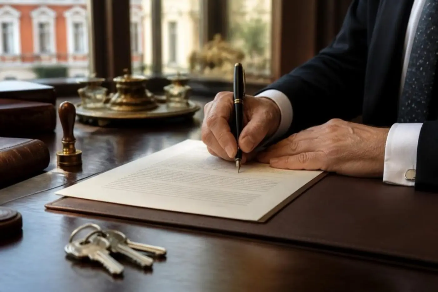 Firma de escritura en notaría