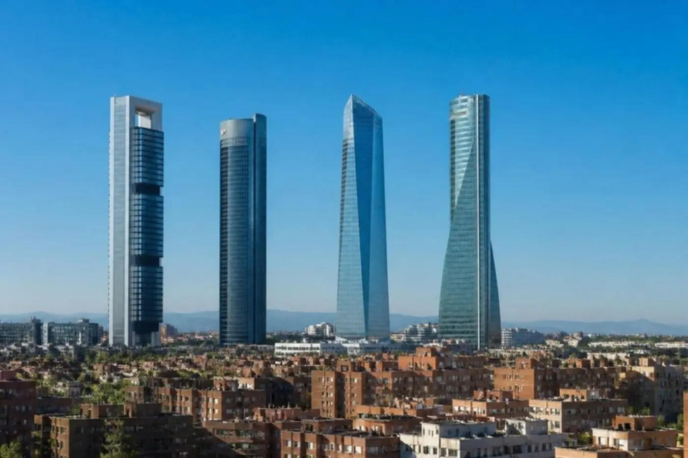 Skyline de Madrid con las Cuatro Torres