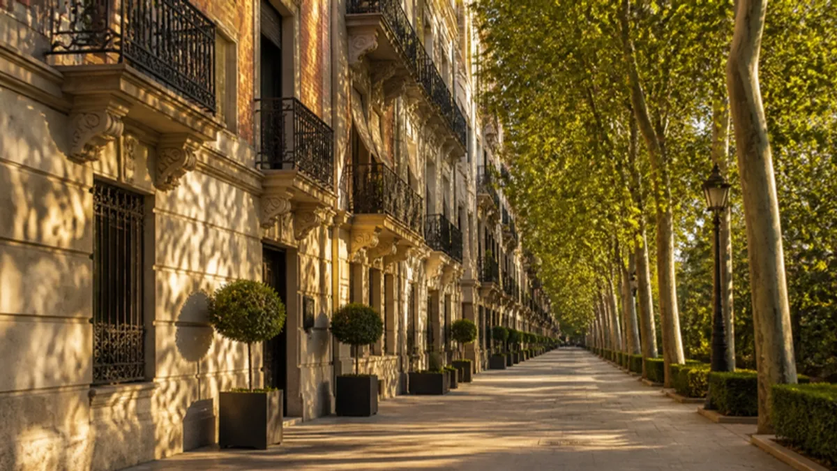 Calle de Serrano, en el barrio de Salamanca